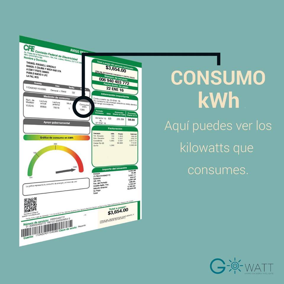 Cómo Leer Tu Recibo De Luz (CFE) - GOwatt